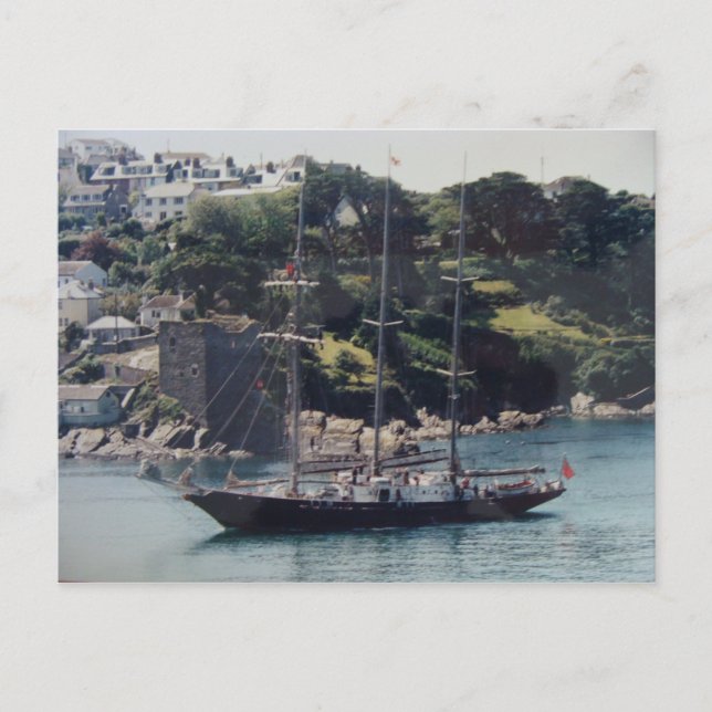 Carte Postale Navire à voile entrant dans le port (Devant)
