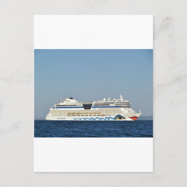 Carte Postale Navire de croisière coloré (Devant)
