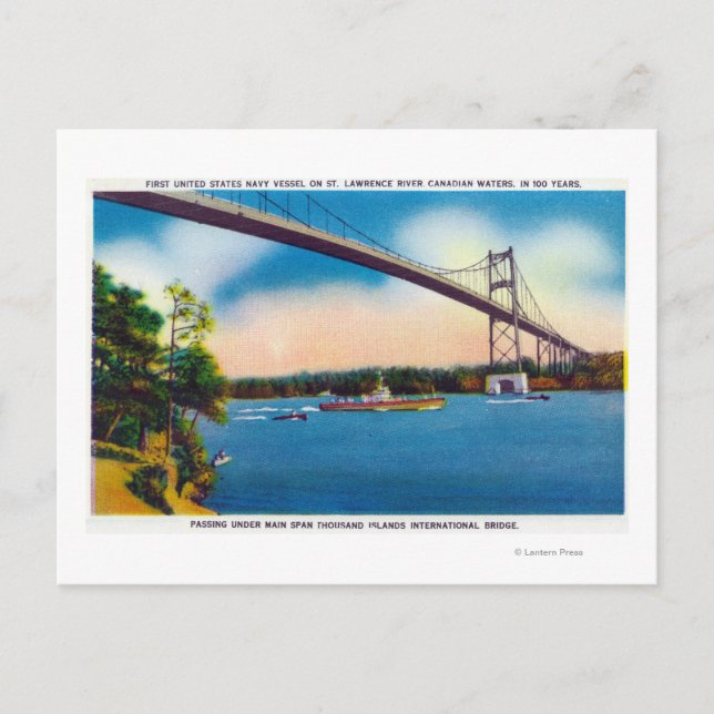 Carte Postale Navire de la marine américaine (Devant)