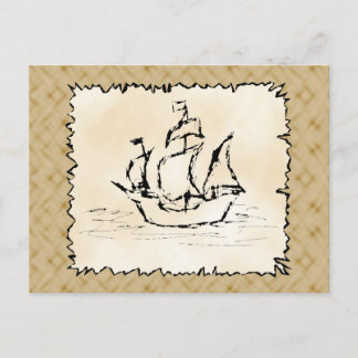 Carte Postale Navire pirate.