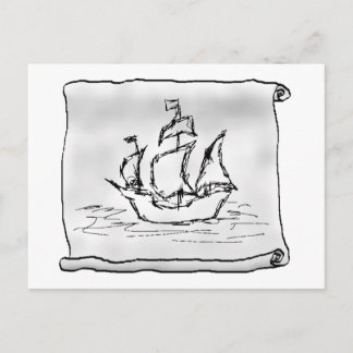 Carte Postale Navire pirate.