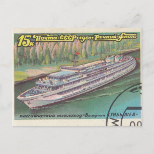Carte Postale Navire soviétique Valery Kuibyshev