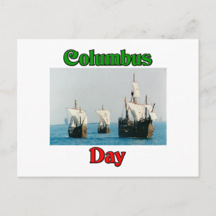 Carte Postale Navires Columbus Day