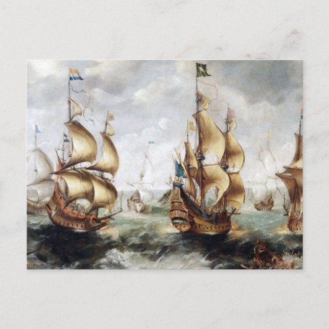 Carte Postale Navires en mer 1632 (Devant)
