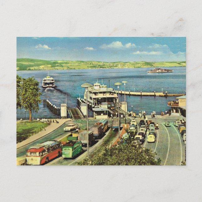 Carte Postale Navires historiques Traversée du Bodensee (Devant)