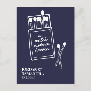 Carte postale Navy Match Made in Heaven Save the D