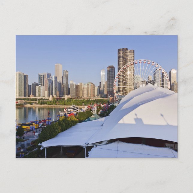 Carte Postale Navy Pier et Downtown Chicago (Devant)
