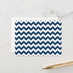 Carte Postale Navy Zigzag, Navy Chevron, Motif géométrique