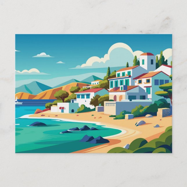 Carte Postale Naxos Grèce Beach Travel (Devant)