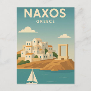 Carte Postale Naxos Grèce Vibrant minimaliste