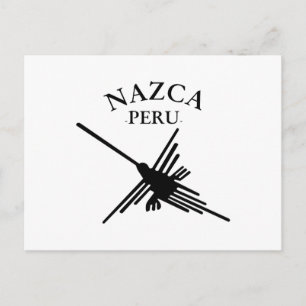 Carte Postale Nazca Pérou Colibri Avec Texte Courbé