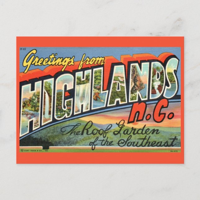 Carte postale NC vintage Highlands (Devant)
