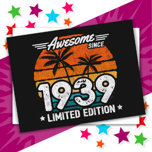 Carte Postale Né 1939 Limited Edition Retro Awesome depuis 1939