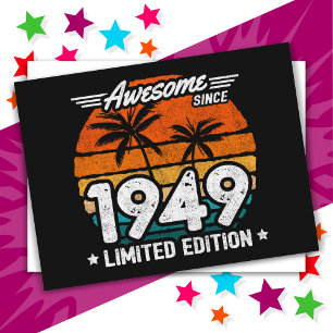 Carte Postale Né 1949 Limited Edition Retro Awesome depuis 1949