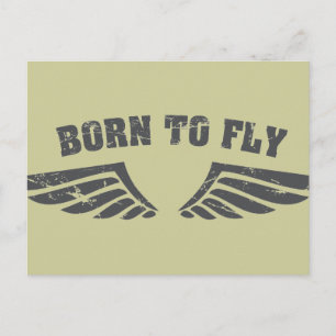 Carte Postale Né À Des Ailes Volantes