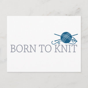 Carte Postale Né À Knit