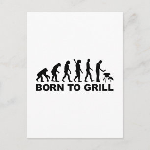 Carte Postale Né à l'évolution du grill