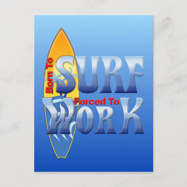 Carte Postale Né Au Surf (Devant)