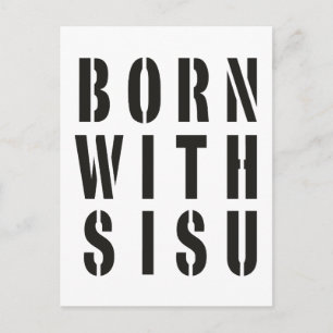 Carte Postale Né avec du Sisu