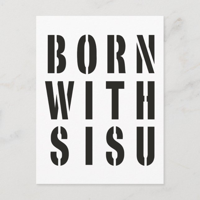 Carte Postale Né avec du Sisu (Devant)