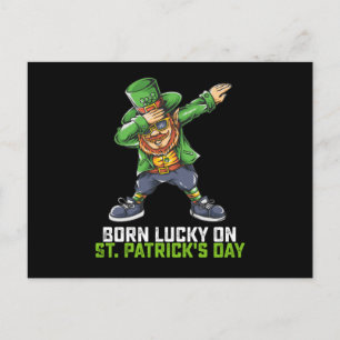 Carte Postale Né Chanceux Pour La Saint-Patrick Dabbing Annivers