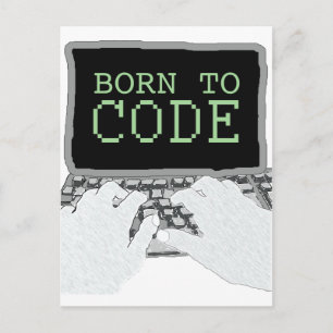 Carte Postale Né dans le code