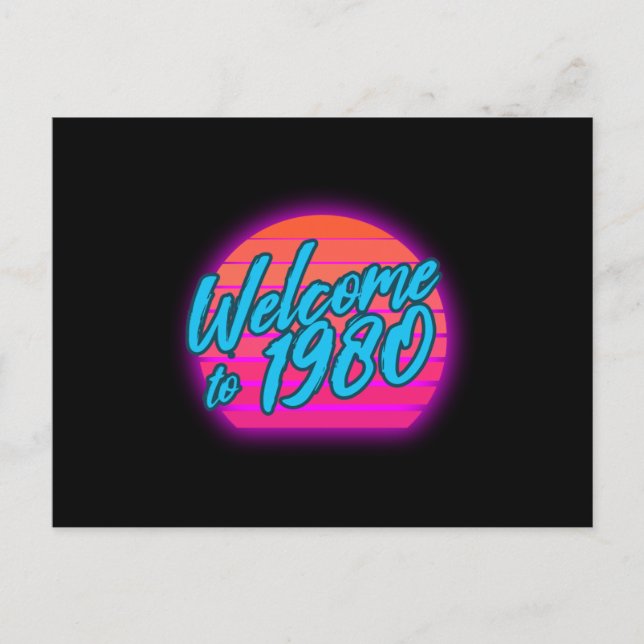 Carte Postale Né dans les années 80 1980 Retro 80s Lover 80s Cos (Devant)