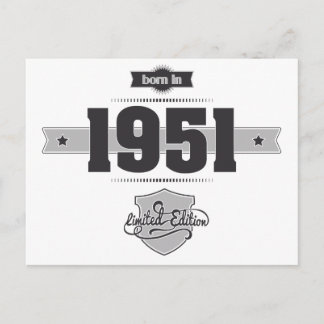 Carte Postale Né en 1951 (Dark&Lightgrey)