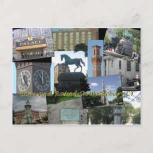 Carte Postale Né et élevé à Waterbury CT