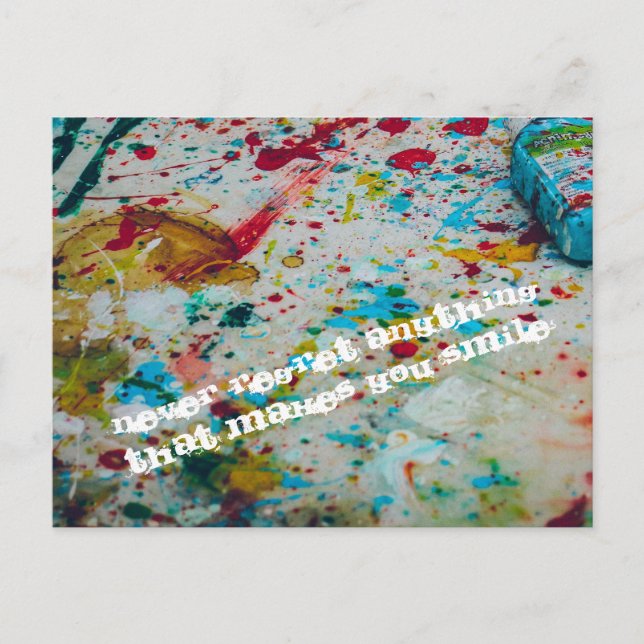 Carte Postale Ne jamais regretter quoi que ce soit (Devant)