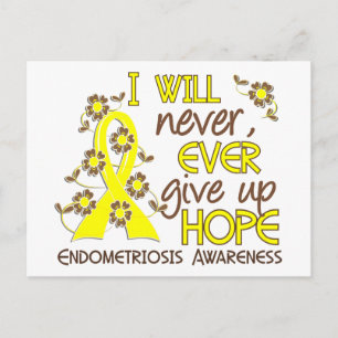 Carte Postale Ne jamais renoncer à l'espoir 4 Endometriose