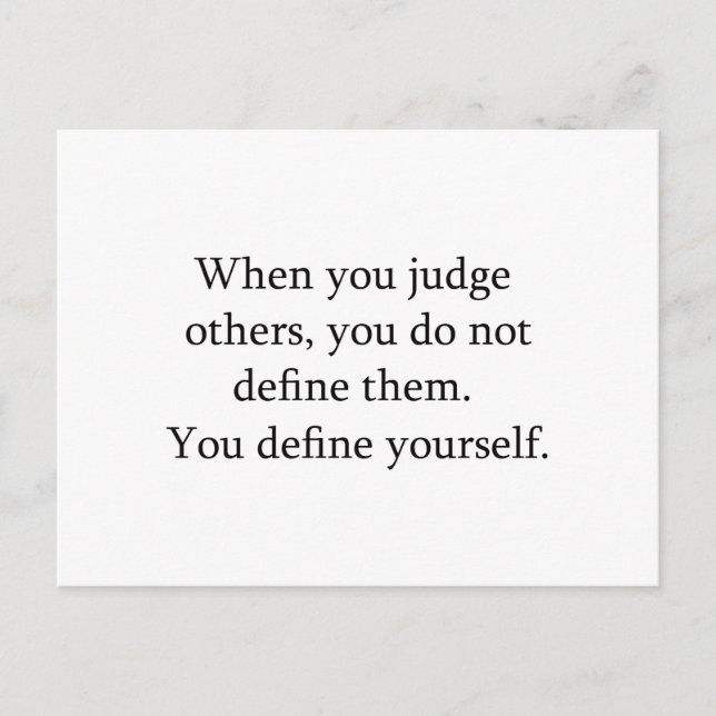 Carte Postale Ne juge pas (Devant)