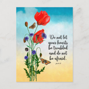 Carte Postale Ne laissez pas votre coeur troublé