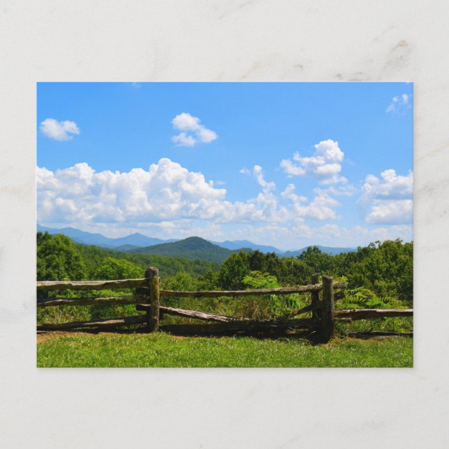 Carte Postale Ne me clôturez pas - Blue Ridge Mountains (Devant)