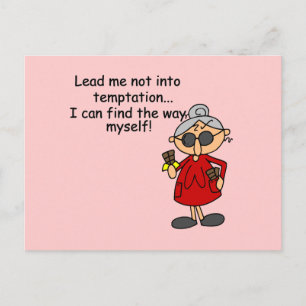 Carte Postale Ne Me Menez Pas Dans Un Humour De Tentation