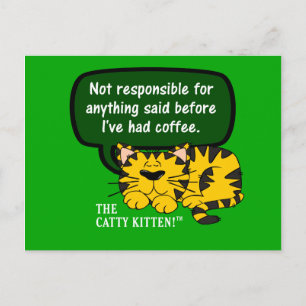 Carte Postale Ne me parle pas avant d'avoir bu une tasse de café