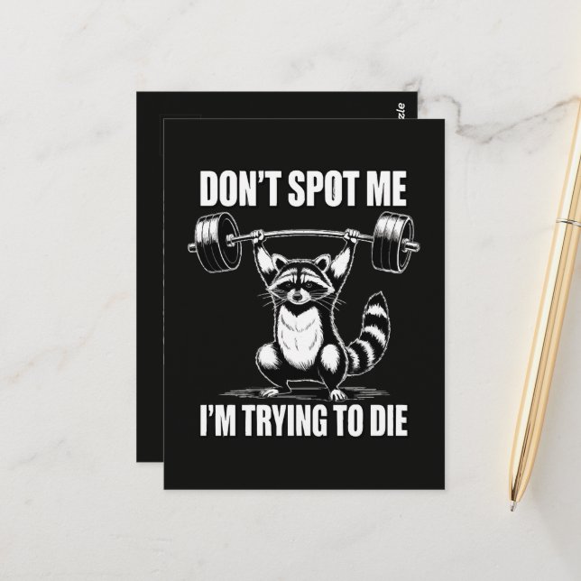 Carte Postale Ne Me Repérez Pas J'essaie De Mourir (Devant/Arrière en situation)