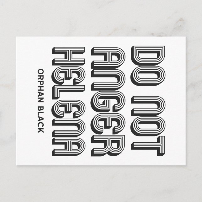 Carte Postale Ne pas irriter Helena (Devant)