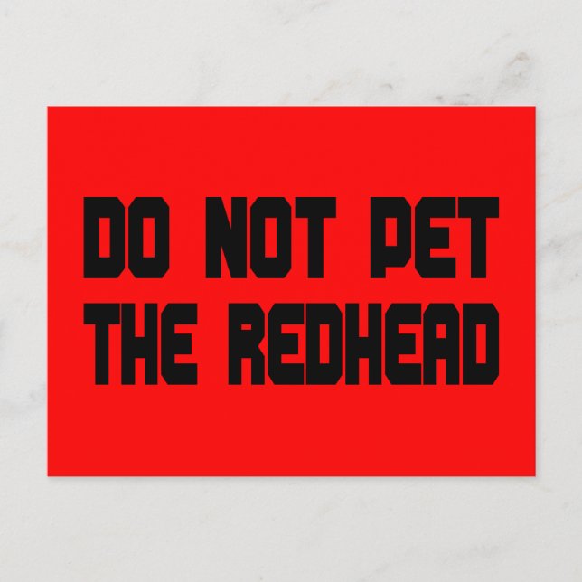 Carte Postale Ne Pas Péter La Tête De Redondance (Devant)