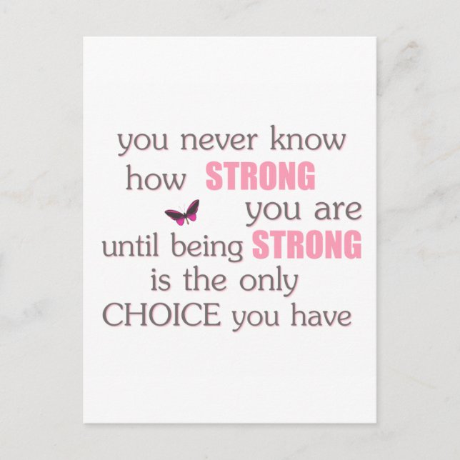 Carte Postale Ne Savez Jamais À Quel Point Vous Êtes Fort (Devant)