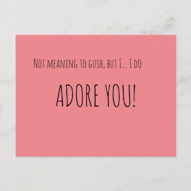 Carte Postale Ne Signifie Pas "Gush" (Devant)