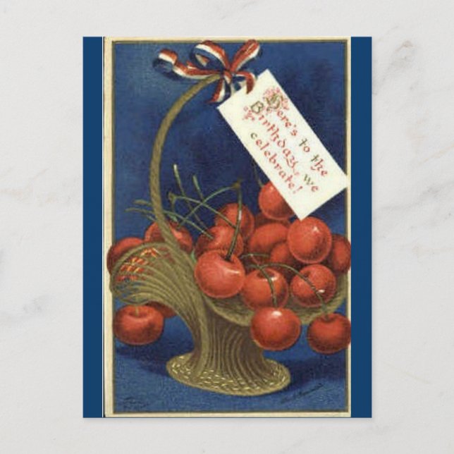 Carte Postale Né Sur Le 4 juillet (Devant)