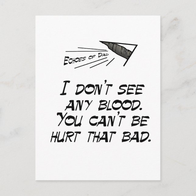 Carte Postale Ne vois pas de sang (Devant)