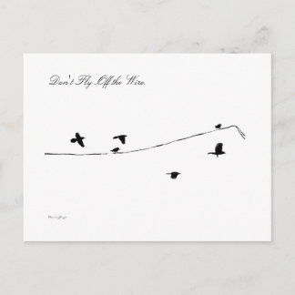 Carte Postale Ne vole pas sur le fil