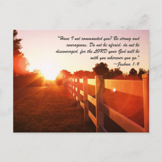 Carte Postale "Ne vous ai-je pas commandé ? Soyez forts et coura