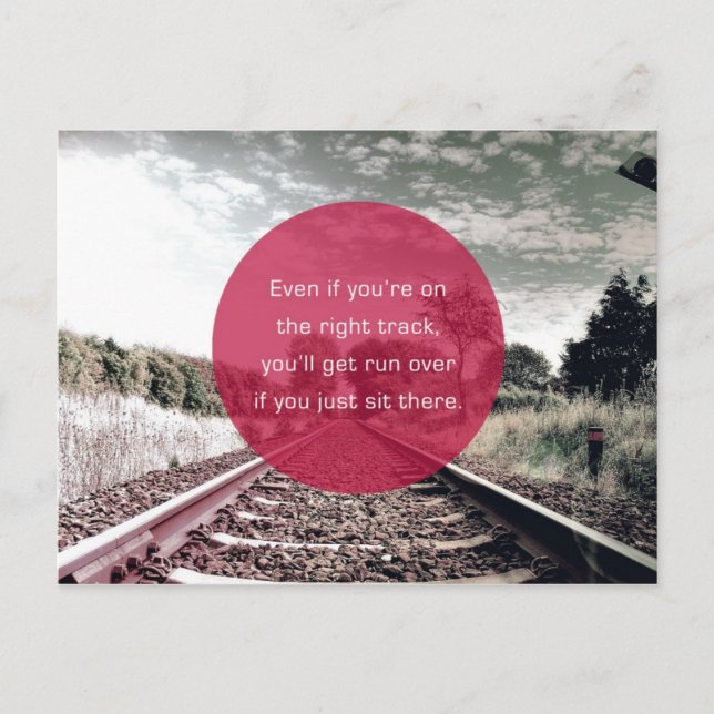 Carte Postale Ne vous asseyez pas en place | Devis motivationnel (Devant)