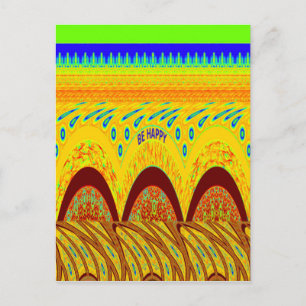 Carte Postale Ne vous inquiétez pas être heureux Art Design