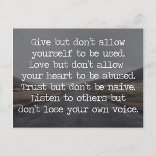 Carte Postale Ne vous laissez pas utiliser la citation