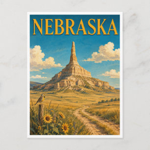 Carte Postale Nebraska Chimney Rock GeoSaga