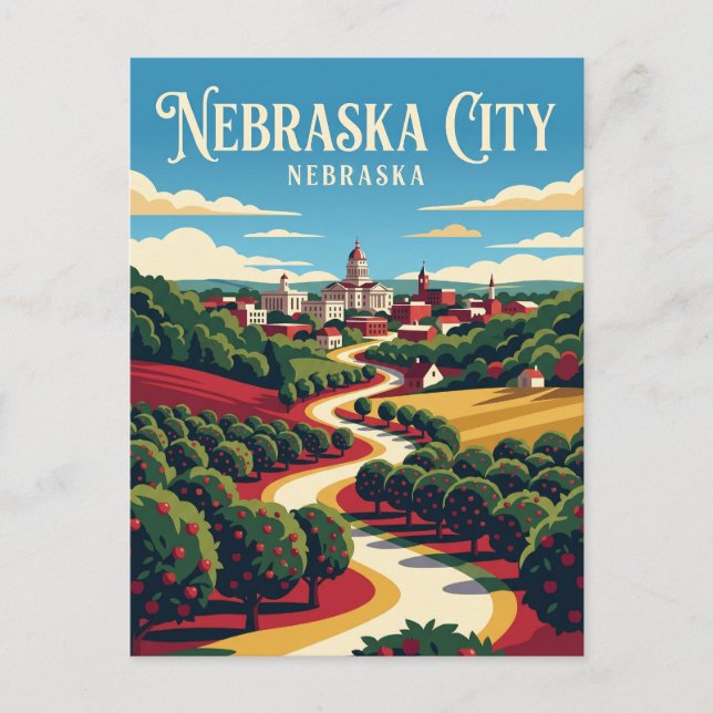 Carte Postale Nebraska City États-Unis (Devant)